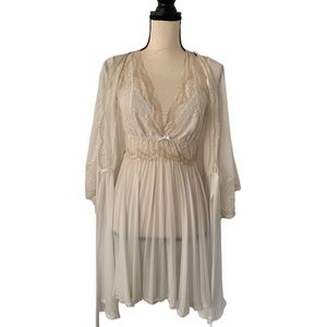 Seductivewear by Cinema beautiful nightgown slip with robe size L